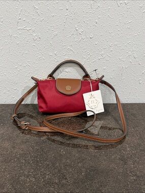 Nanette Lepore Burgundy Nylon Mini Crossbody NWT
